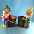 Dekorative Garten Gnome Dekoration Polyresin Zwerg Blumentopf